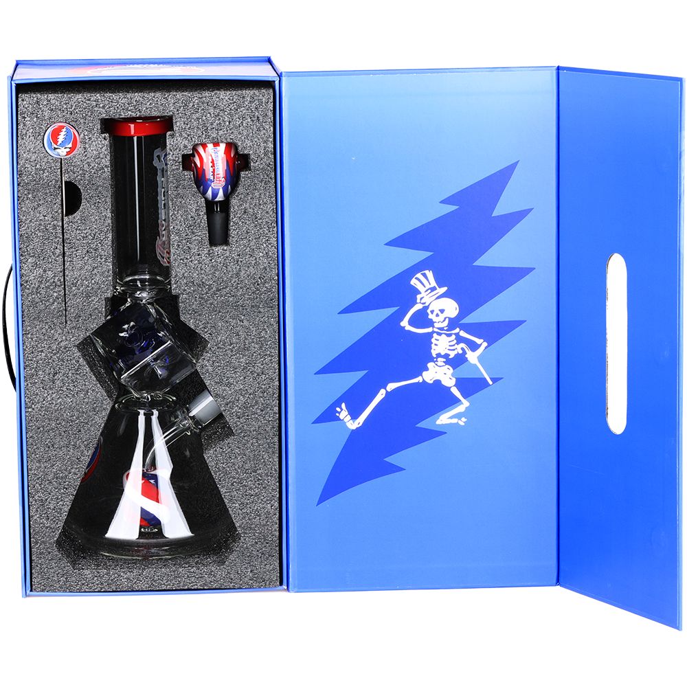 Grateful Dead x Pulsar Inception Cube Beaker Glass Water Pipe - 12.75" / 14mm F